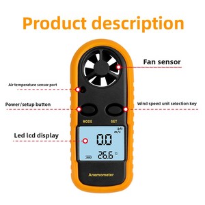 Anemómetro Digital al por Mayor, Medidor de Velocidad del Viento de 0-30m/s, Medidor de Temperatura, Anemómetro con Pantalla LCD Retroiluminada - Product Image 6
