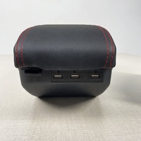 Boîte de Rangement Centrale d'Accoudoir de Voiture Universelle en Cuir avec Chargeur USB