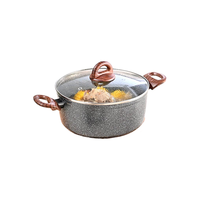 3. Casserole en pierre Maifan |   Nettoyage facile |   Poignées doubles |   Compatible avec tous les types de cuisinières