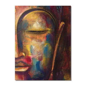 Handmade Blue <strong>Buddha</strong> Figure Wall Art Abstract Hindu Religious <strong>Paintings</strong> on <strong>Canvas</strong> Portrait Artwork for Home Decor - Product Image 6