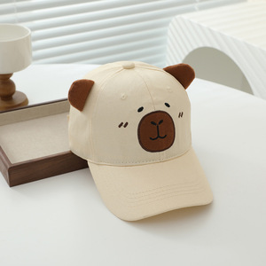 Nieuwe Mode Cartoon Schattige Capibara Petten Zonwerende Baseballpetten Verstelbare Braak Hoed Buiten Reizen Platte Pet Voor Kinderen - Product Image 5