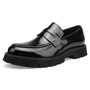 Zapatos Formales de Cuero Genuino para Hombre con Punta Cuadrada, Clásicos para Bodas, Oficina y Fiestas, Ligeros, Transpirables y Antideslizantes - Product Image 2