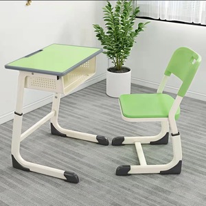 Muebles escolares duraderos de metal y madera, silla de escritorio individual para estudiantes con altura ajustable para mesa de aula para estudiantes - Product Image 2
