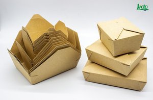 Contenitore di carta per pranzo kraft monouso da asporto PE/PLA/acqua - Product Image 2
