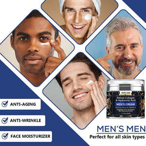 Crème pour le visage pour homme, naturelle, biologique, végétalienne, hydratante, collagène, acide hyaluronique, vitamine C, niacinamide, pour tous types de peau - Product Image 3