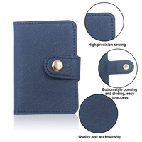 Minibook personnalisé Portefeuille porte-cartes de crédit en cuir PU Portefeuille mince pour carte d'identité Visa