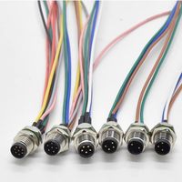 Connecteur M8 à souder, type colle, mâle/femelle, 3-8 cœurs, étanche, pour câble d'aviation, drone et utilisation TV automobile