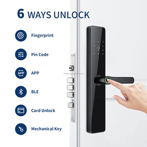 ブルーロック インテリジェント 指紋認証 WiFi スマートハンドルロック フロントドア セキュリティ デジタルロック - Product Image 2