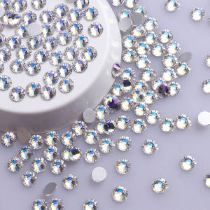 Großhandel Hochwertige Strass Kristall AB Flache Rückseite Glas Strass Nicht Hotfix Nail Art Kristall - Product Image 6