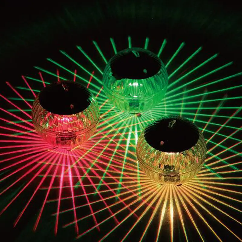 ไฟ LED เปลี่ยนสีได้ IP65กันน้ำสระลูกบอลลอยน้ำไฟ RGB พลังงานแสงอาทิตย์ไฟสระว่ายน้ำพลาสติก