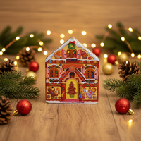 Boîte en métal attrayante JH pour biscuits, chocolats et jouets de Noël pour enfants