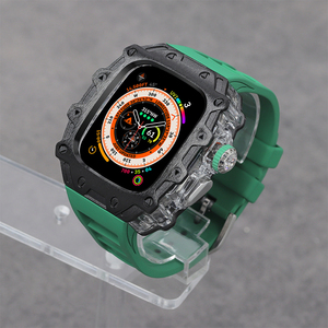Zinc Alloy Transparent <strong>Watch</strong> <strong>case</strong> Multiple Color Fluororubber Strap for Iwatch <strong>Watch</strong> <strong>case</strong> Smartwatch <strong>Cases</strong> with Band - Product Image 5