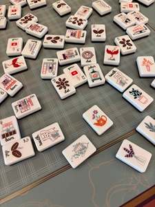 Exclusivo Juego de Mahjong Americano con Diseño Temático del Hogar, Ilustrado a Mano, 160 Fichas, Acrílico de Una Sola Capa, con Joker, para Regalo - Product Image 5