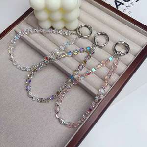 Tali Gantungan Ponsel Rantai Manik-Manik Kristal Warna-Warni, Gelang Anti-Hilang, Gantungan Kunci Ponsel - Product Image 3
