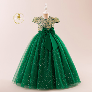 Vestidos Largos para Niñas Elegante Vestido Largo Negro con Pliegues sin Mangas para Cumpleaños Traje de Fiesta Infantil - Product Image 3
