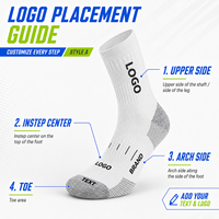 Chaussettes de sport respirantes en maille personnalisées avec logo, chaussettes en coton jacquard personnalisées pour le sport et la course à pied