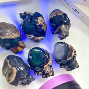 Venta al por Mayor de Cristales de Ágata Volcánica de Alta Calidad, Corazones de Ágata Fluorescente, Gemas Decorativas Feng Shui para Sanación y Decoración - Product Image 4