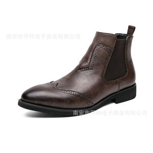 Zapatos Oxford de Cuero Genuino para Hombre, de Punta Puntiaguda y Caña Alta, a la Moda, Ligeros, Suaves, Transpirables y Antideslizantes, Venta al Por Mayor de Fábrica - Product Image 5