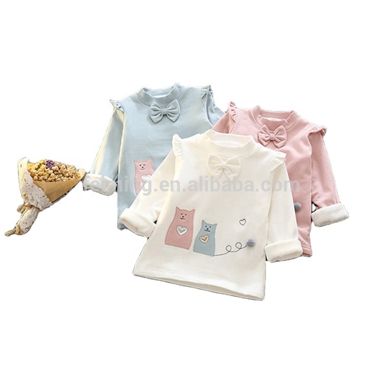 Милая популярная дизайнерская Милая Детская футболка с длинным рукавом дышащая детская одежда для маленьких девочек