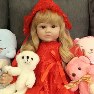 Lifereborn di alta vendita realistico 60 cm in Silicone morbido neonati neonati con riccioli dorati bambola <span class=keywords><strong>Elsa</strong></span> artificiale - Product Image 2