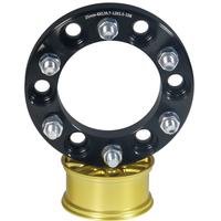 Nouveaux adaptateurs et entretoises de roue durables en alliage d'aluminium 6*139.7-108-25, joints de calage finition noire, largeur 25mm, pour remplacement/réparation, fabriqués en Chine