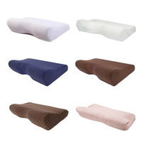 Oreiller en mousse à mémoire de forme, oreiller orthopédique à profil bas pour les problèmes cervicaux, ergonomique, hypoallergénique, pour soulager les douleurs au cou