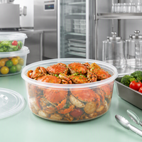 Contenants jetables TeGuan 110oz en PP de qualité alimentaire avec couvercle, compatibles micro-ondes et congélateur, pour la restauration rapide et les magasins de proximité