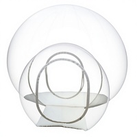 Dôme à bulles gonflable transparent de qualité commerciale pour l'extérieur, 5x3.5x2.62m, 0.4mm TPU, maison de rebond gonflable, tente à bulles