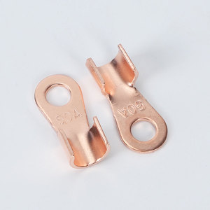 Không cách điện dây giày điện đồng nối đất thiết bị đầu cuối <span class=keywords><strong>Lug</strong></span>, uốn Vòng Cáp <span class=keywords><strong>Lug</strong></span> - Product Image 5