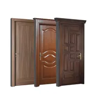 Baoduプレーン無垢材寝室ドアデザインチーク材ドア
