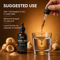 Ekstrak Akar Maca Ekstrak Tiram Cairan Tetes Suplemen Herbal untuk Pria Ashwagandha Zinc Selenium Dewasa Label Pribadi OEM ODM