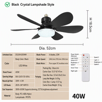 Ventilateur LED à douille E27, nouvelle arrivée, 6 pales, silencieux, télécommande, 3 couleurs de lumière, installation facile pour dortoir, appartement
