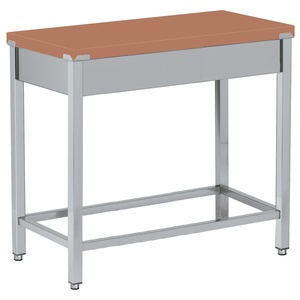 EURAST Table de restaurant en polyéthylène marron 400x600x850mm Série 18030300 - Product Image 1