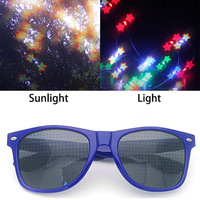 Vente en gros de lunettes de fête drôles 3D Prism Rave Lunettes en plastique Sourire Visage Coeur Diffraction Lunettes de soleil Hot Special Effects Optic