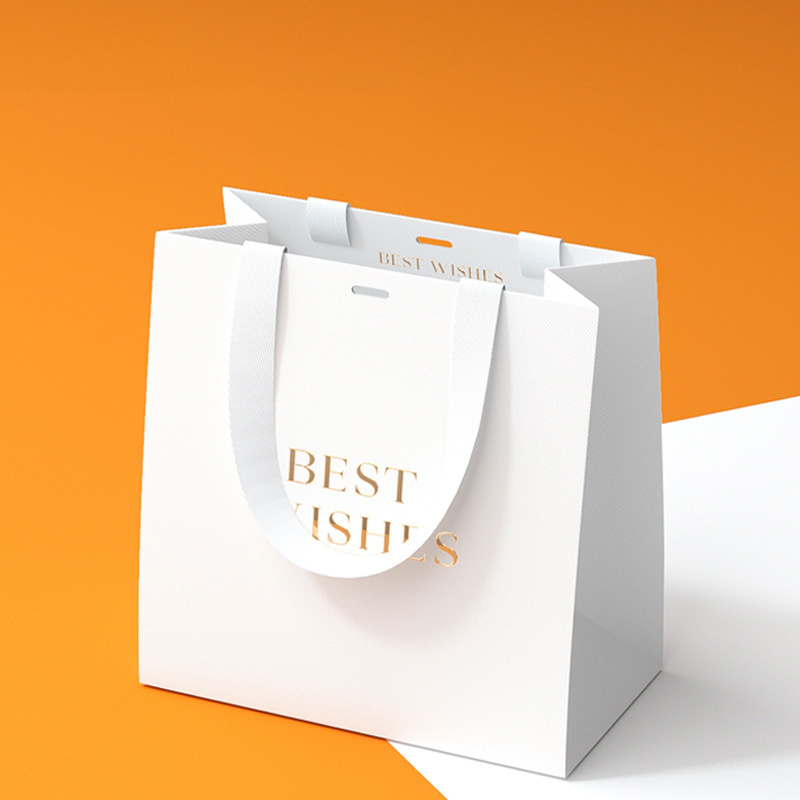 Customized Printed LOGO Gift Paper Bags Wholesale Printing White Paper Bag High Quality Paper Bags With Your Own Logo
