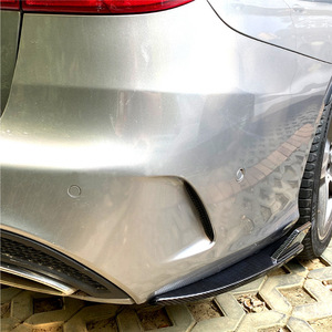 Amp-Z Rear Bumper <b>Corner</b> <b>Protector</b> Carbon Fiber Textured Piano Black For Mercedes-Benz C-Class Estate S205 C200 C260 C300 C43 - Product Image 1