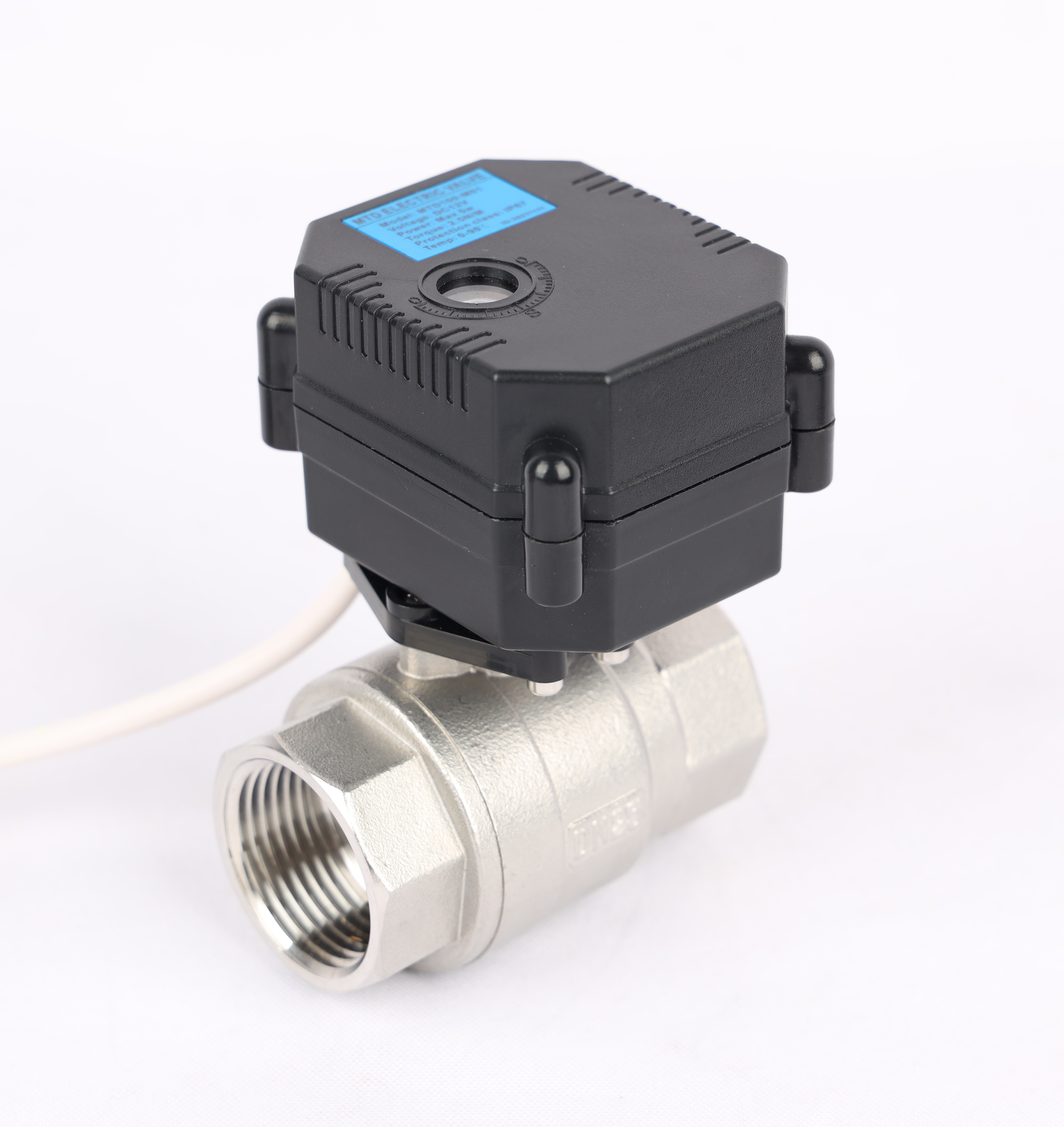 DN25 Mini Electric Actuator Ball Valve 2 Way Stainless Steel Motorized Control Actuator Valve AC/DC9-24V DC9-35V