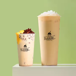 Bền Dùng Một Lần PP 90 Uống Cup Với Nắp Rơm 12Oz 16Oz 24Oz Cốc Nhựa Cho Lạnh Nước Giải Khát Trà Sữa Cà Phê Đá Nước Trái Cây - Product Image 2