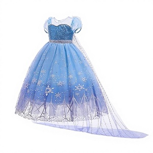 Costume de cosplay <span class=keywords><strong>Elsa</strong></span> <span class=keywords><strong>et</strong></span> Anna <span class=keywords><strong>Reine</strong></span> <span class=keywords><strong>des</strong></span> <span class=keywords><strong>neiges</strong></span> pour filles de 2 à 10 ans, robe élégante pour fête costumée d'Halloween - Product Image 2