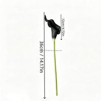 L-607 Kunstmatige Calla Lelies Realistische Kunststof Mini Zwart Bruine Kunstbloemen 36cm Steel Bruiloft Huisdecoratie Bulk