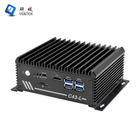 PC Linux intégré Intel Celeron J1900 DDR4 MSATA Win10 GPIO 2 RS232 DB9 COM 4 RJ45 LAN Serveur industriel Mini ordinateur