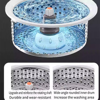 Ensemble serpillière rotative et seau avec système d'essorage, manche extensible en acier inoxydable pour le nettoyage des sols domestiques