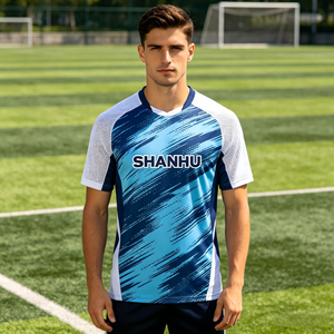 Nuova Maglia da Calcio Traspirante in Rete, Asciugatura Rapida, <span class=keywords><strong>Top</strong></span> Sportivo Personalizzabile <span class=keywords><strong>per</strong></span> Squadre, Uniforme <span class=keywords><strong>per</strong></span> <span class=keywords><strong>Allenamento</strong></span> e Partite - Product Image 1
