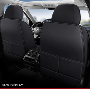 5 pièces housses de siège de voiture ensemble complet avec cuir imperméable, housse de coussin de véhicule automobile compatible Airbag ajustement universel pour la plupart - Product Image 5