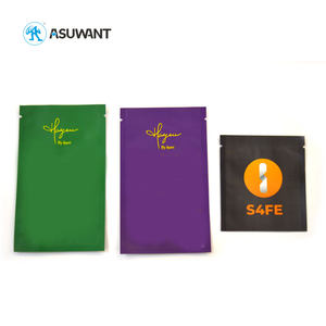 Pembungkus kemasan Sachet kecil aluminium <span class=keywords><strong>Foil</strong></span> segel panas plastik kelas makanan cetak kustom 3 sisi segel datar tas kantong Mylar - Product Image 2