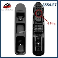 6554.KT 6554.E7 pour Peugeot 307 Interrupteur de commande principal de lève-vitre électrique, interrupteur de porte avant gauche, accessoires de voiture