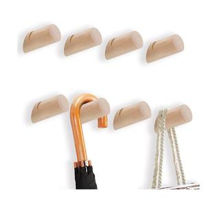 Crochets muraux en bois naturel, crochets rustiques en bois robustes pour accrocher les serviettes et les manteaux - Product Image 3