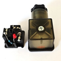 Connecteur de bobine de vanne solénoïde DIN 43650 Forme A 2P+E, prise femelle noire, DIN 43650A AC DC IP65 avec LED, pièce de vanne solénoïde