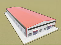 Bâtiment d'atelier industriel préfabriqué en structure acier, robuste, avec conception légère et installation rapide