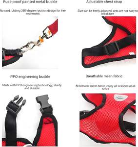 Arnés ligero para perros con chaleco reflectante transpirable para mascotas sin tirones para perros pequeños (5-8Lb), ajustable y de escape - Product Image 6